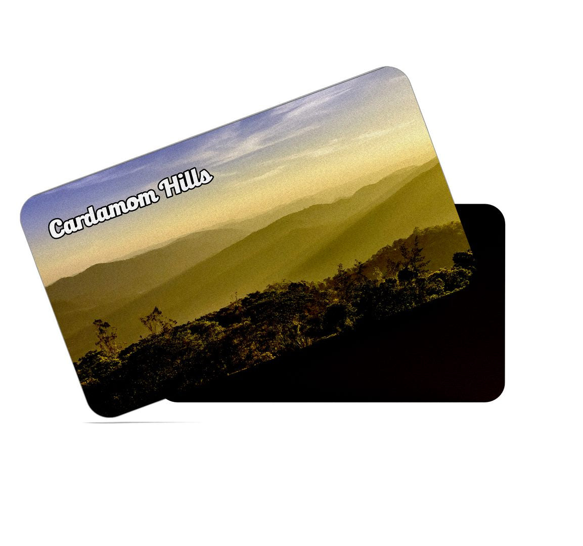 dhcrafts Multicolor Kerala Cardamom Hills Design Rectangular Rubber Matte Finish Fridge Magnet / Magnetic Card Pack of 1 (8.6cm x 5.4cm)